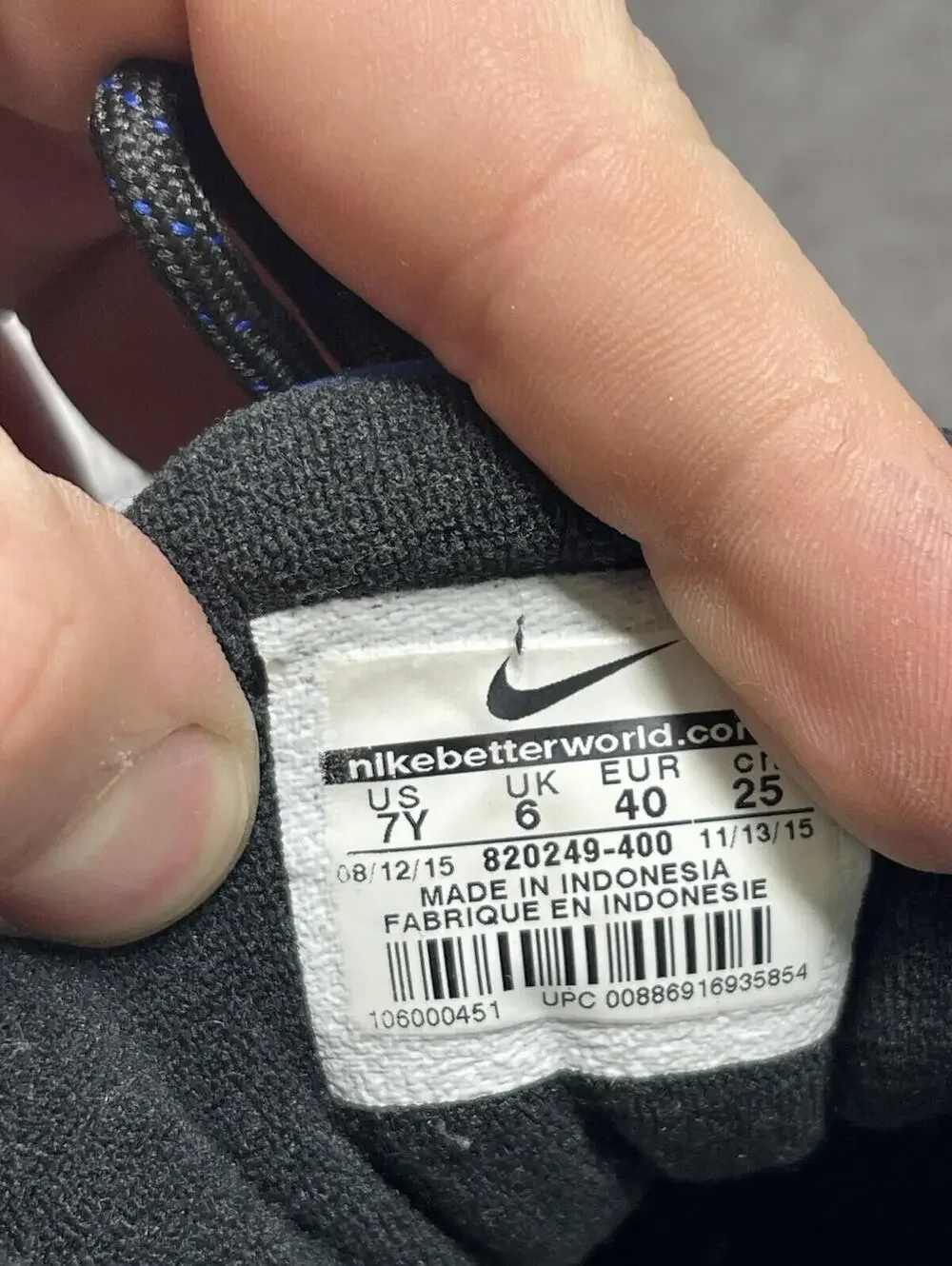 Nike Air Penny 2 Sneakers Kids Size 7Y GS Blue White Atlantic